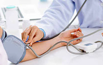 Hands of a patient and of a cardilogist measuring the blood preassure Hands of a patient and of a cardilogist measuring the blood preassure