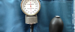 Measured value panel close-up of a sphygmomanometer Measured value panel close-up of a sphygmomanometer